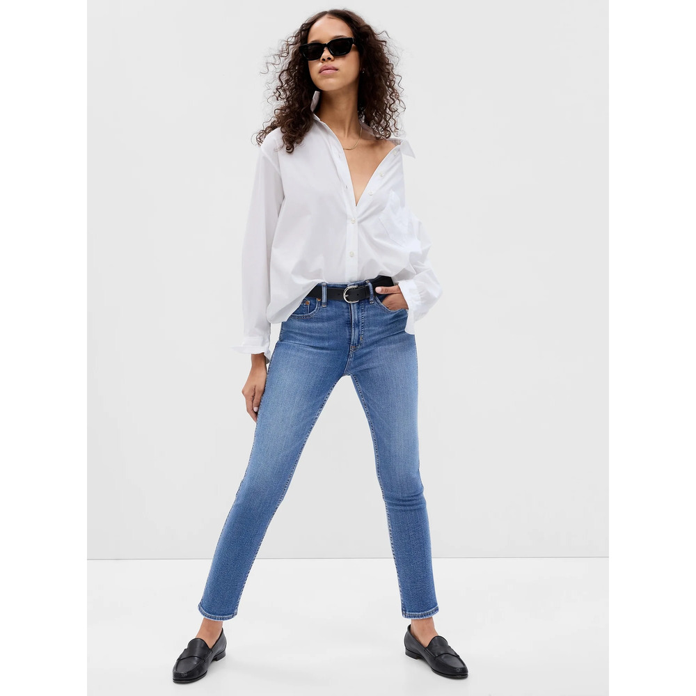 Gap Vintage Slim High Rise Straight Leg Denim Jeans Blue 32